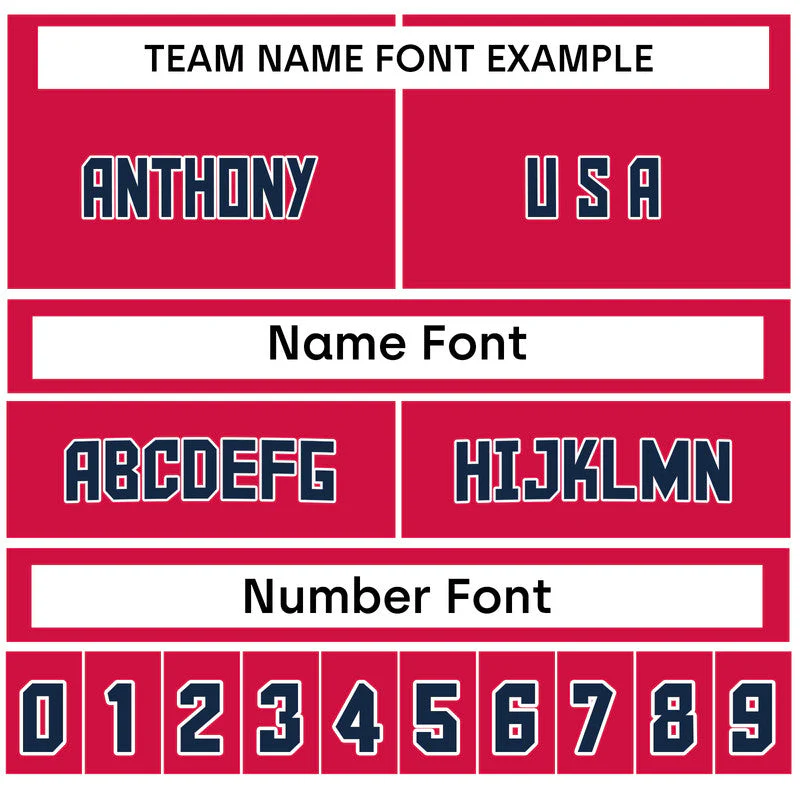 Custom Royal Red-White Concept Version Authentic Football Jersey