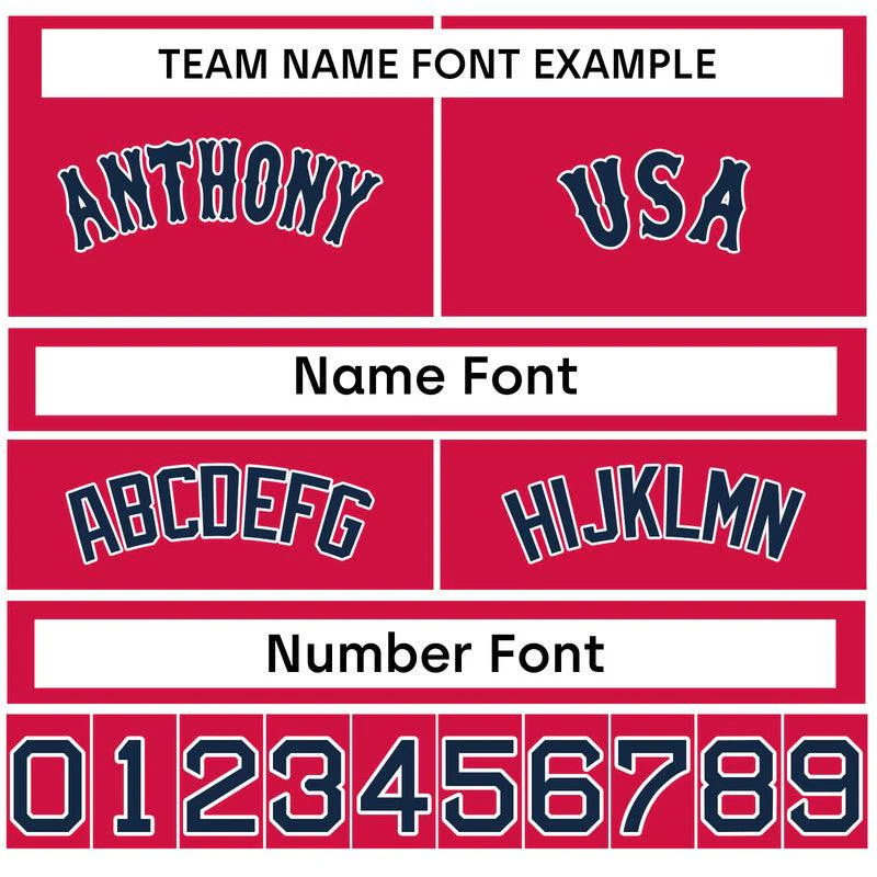 Custom Red Gold Authentic Baseball Jersey-2