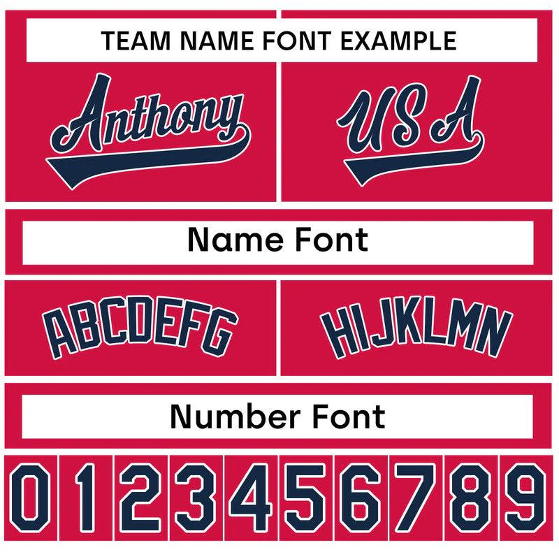 Custom Red Gold-White Authentic Classic Baseball Jersey