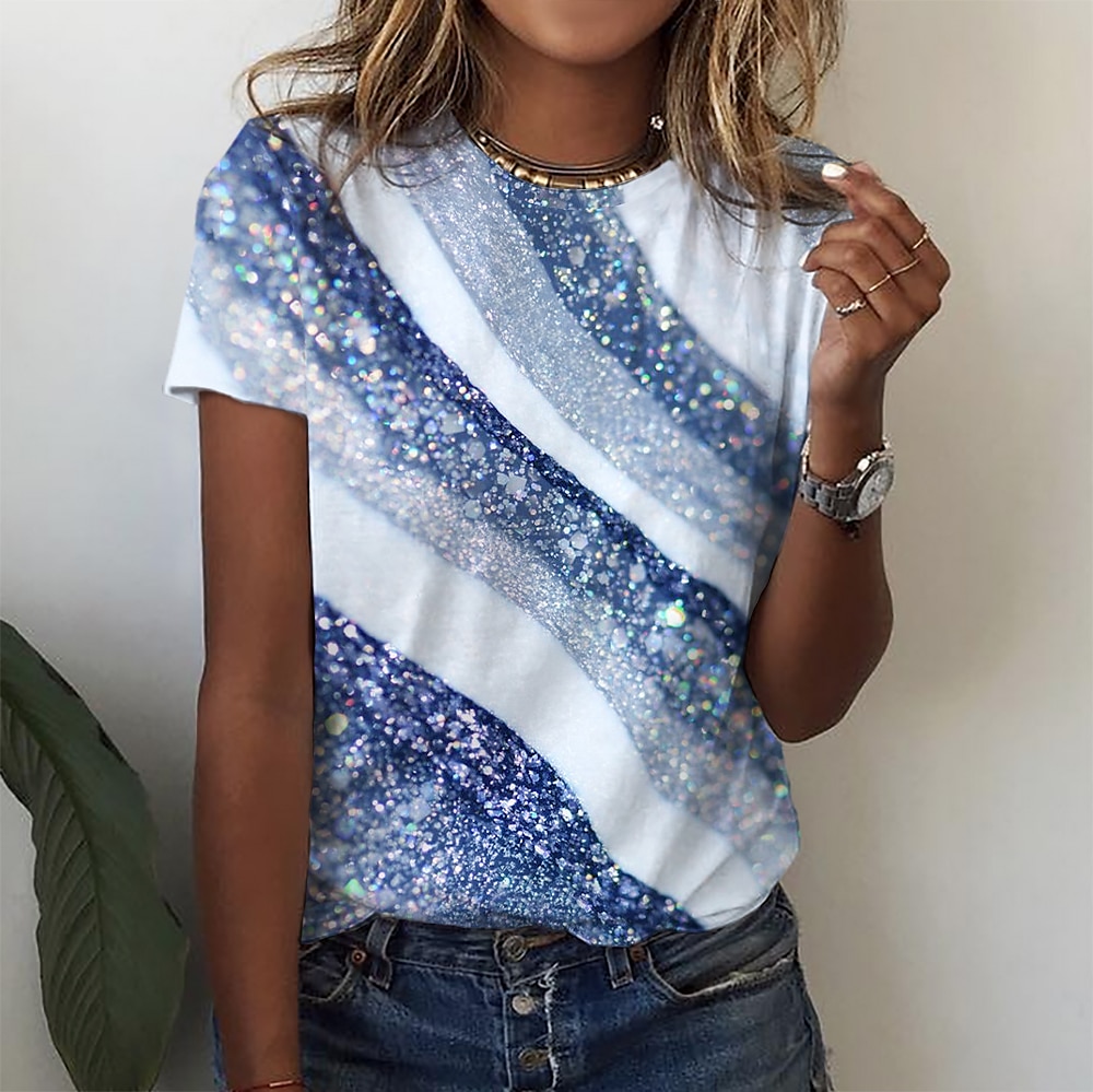 Basic Print Short Sleeve Tee